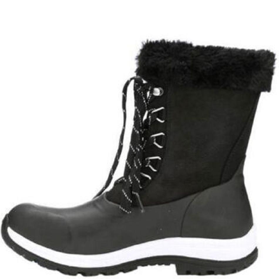 Muck Boot Apres Lace Arctic Grip Women's Shop All Black | US_N9595