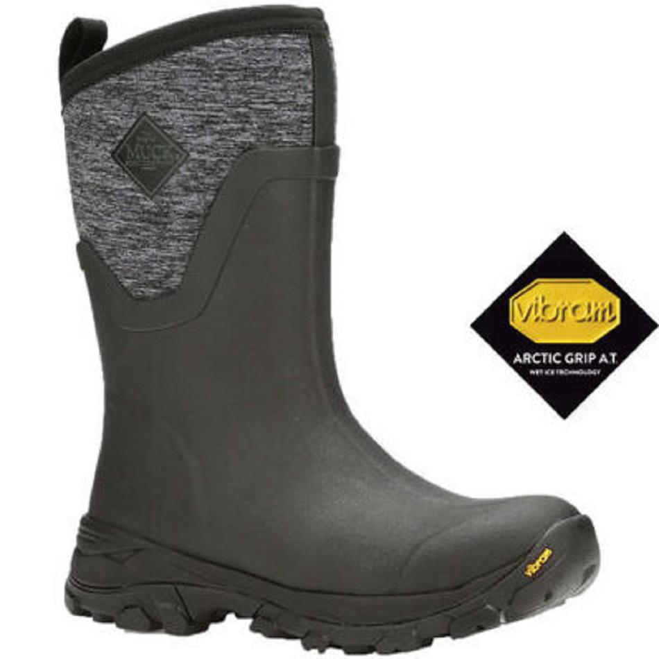 Muck Boot Arctic Ice Vibram Arctic Grip All-Terrain Mid Women\'s Shop All Black | US_BH2604