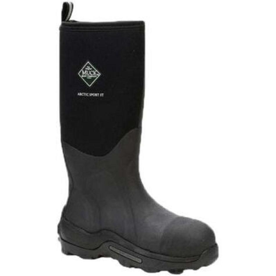 Muck Boot Arctic Sport Tall Steel Toe Men\'s Snow Black | US_YQ7448