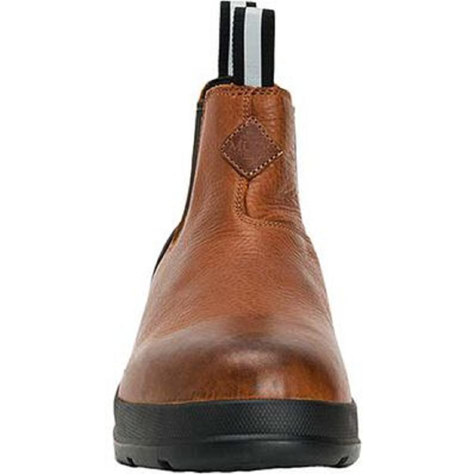 Muck Boot Chore Farm Leather Chelsea Men's Outdoor Activity Brown | US_CR5145