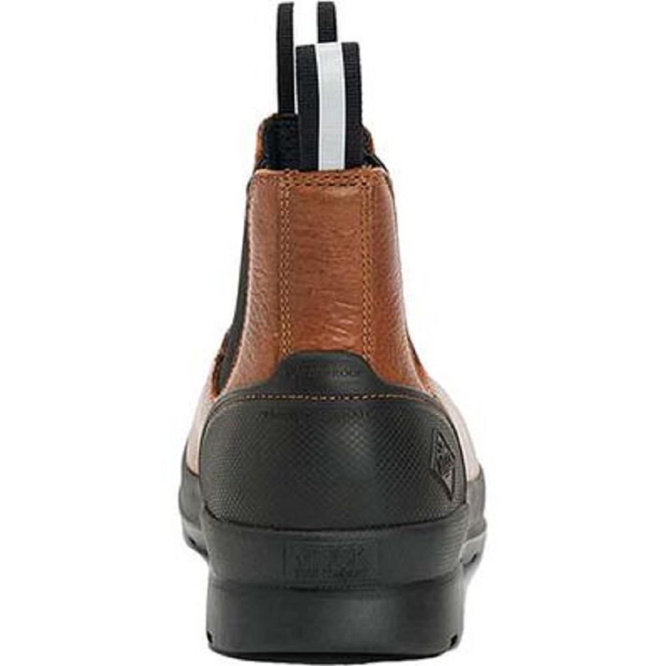 Muck Boot Chore Farm Leather Chelsea Men's Outdoor Activity Brown | US_CR5145