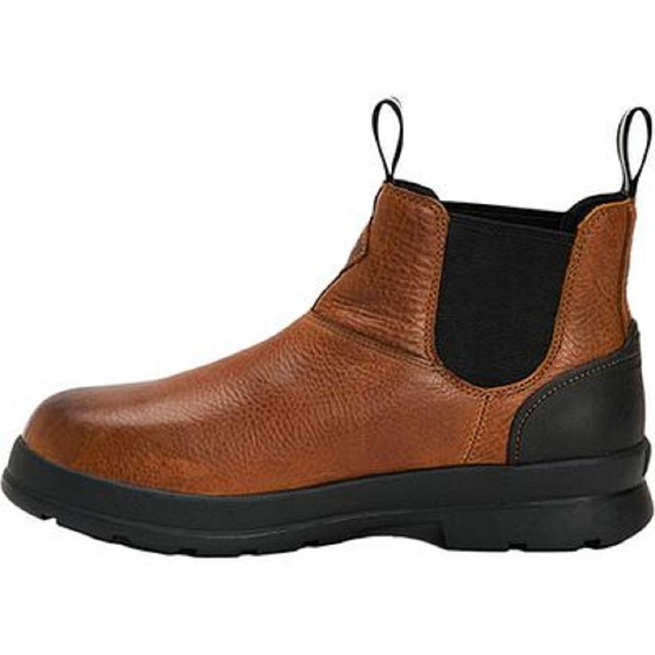 Muck Boot Chore Farm Leather Chelsea Men's Outdoor Activity Brown | US_CR5145