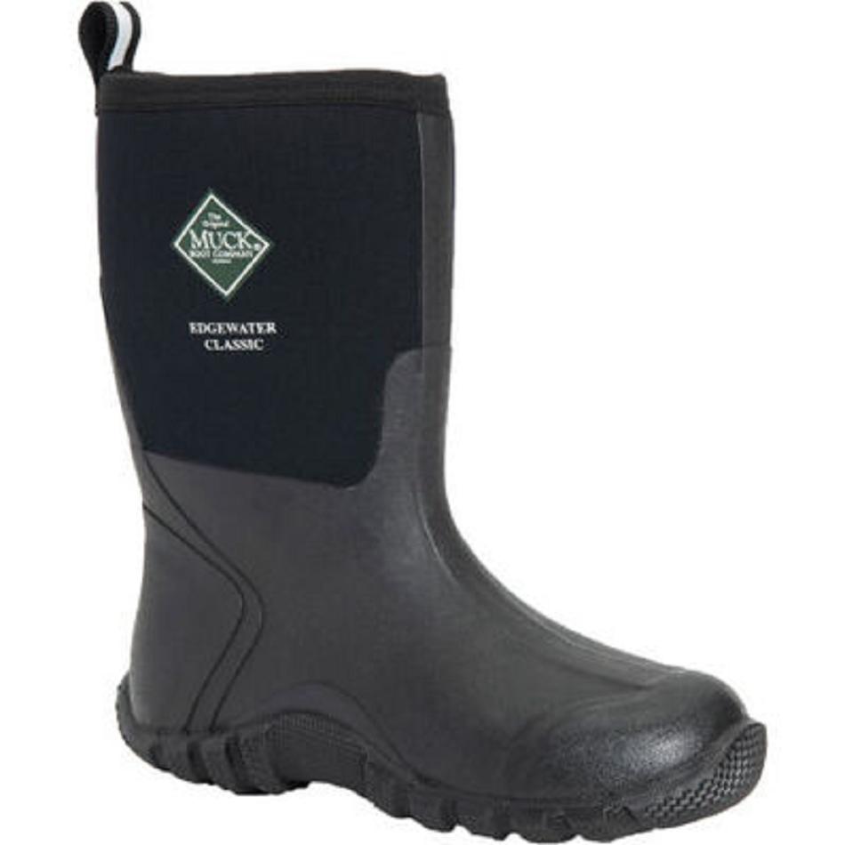 Muck Boot Edgewater Classic Mid Men\'s Hunt Black | US_K7408