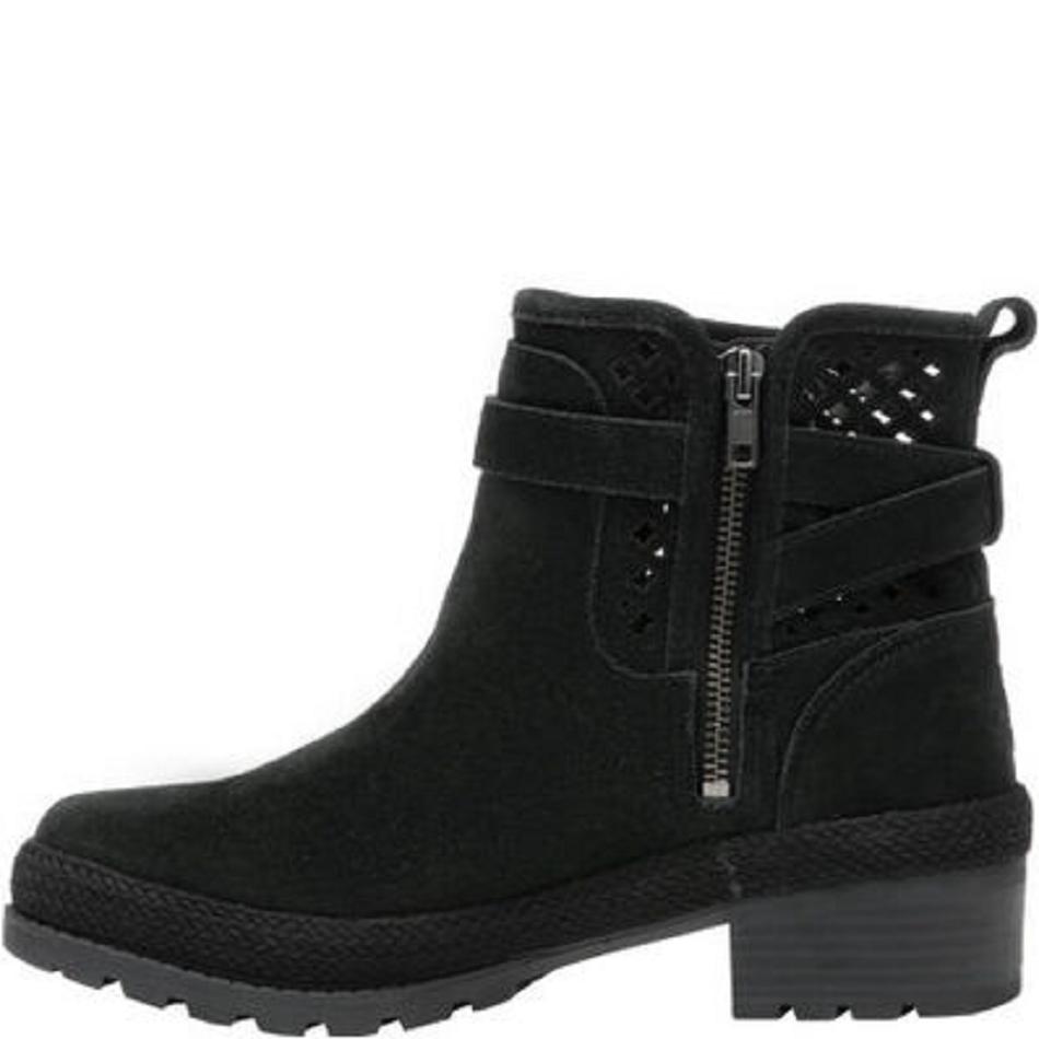 Muck Boot Liberty Ankle Waterproof Suede Women's Shop All Black | US_SU6623