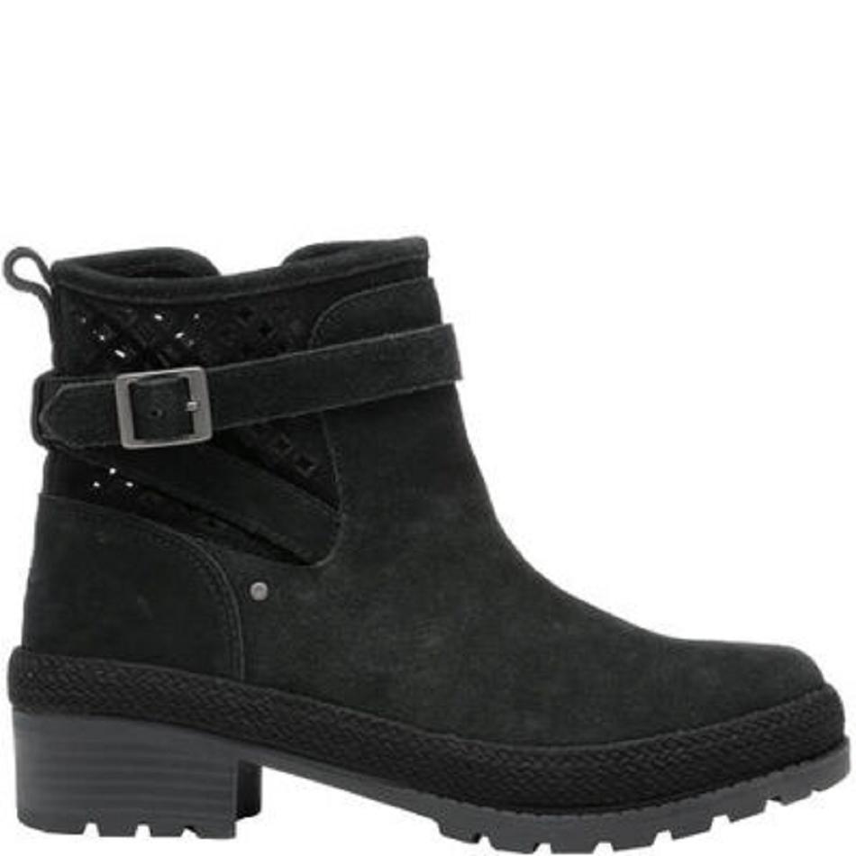 Muck Boot Liberty Ankle Waterproof Suede Women's Shop All Black | US_SU6623