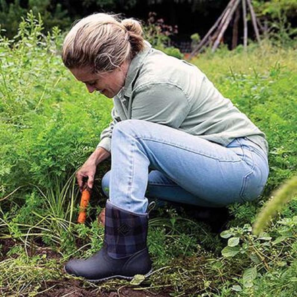 Muck Boot Muckster II Mid - Plaid Women's Garden Pink | US_S2888