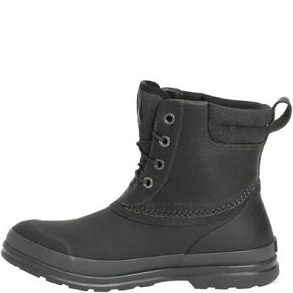 Muck Boot Originals Leather Duck Lace Men's Farm & Yard Black | US_Q8002