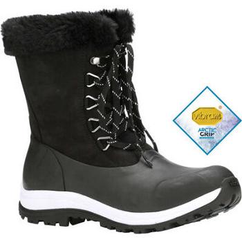 Muck Boot Apres Lace Arctic Grip Women's Shop All Black | US_N9595