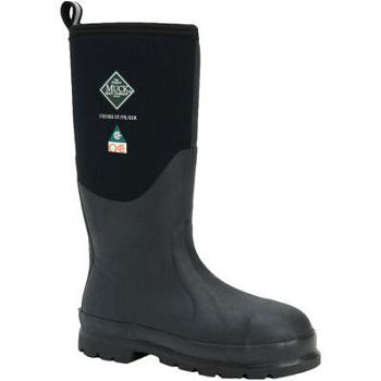 Muck Boot Chore Classic Steel Toe Fleece CSA Men's Shop All Black | US_TH5788