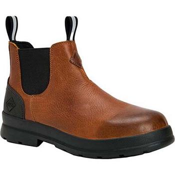 Muck Boot Chore Farm Leather Chelsea Men's Work & Safety Brown | US_EE2300