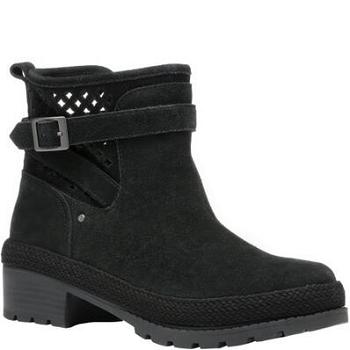 Muck Boot Liberty Ankle Waterproof Suede Women's Shop All Black | US_SU6623